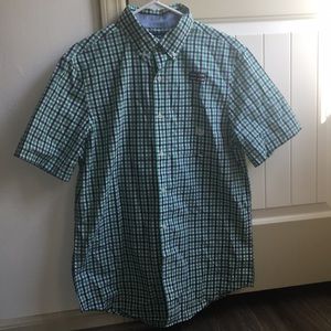Chaps Blue and Green Button-Up Shirt